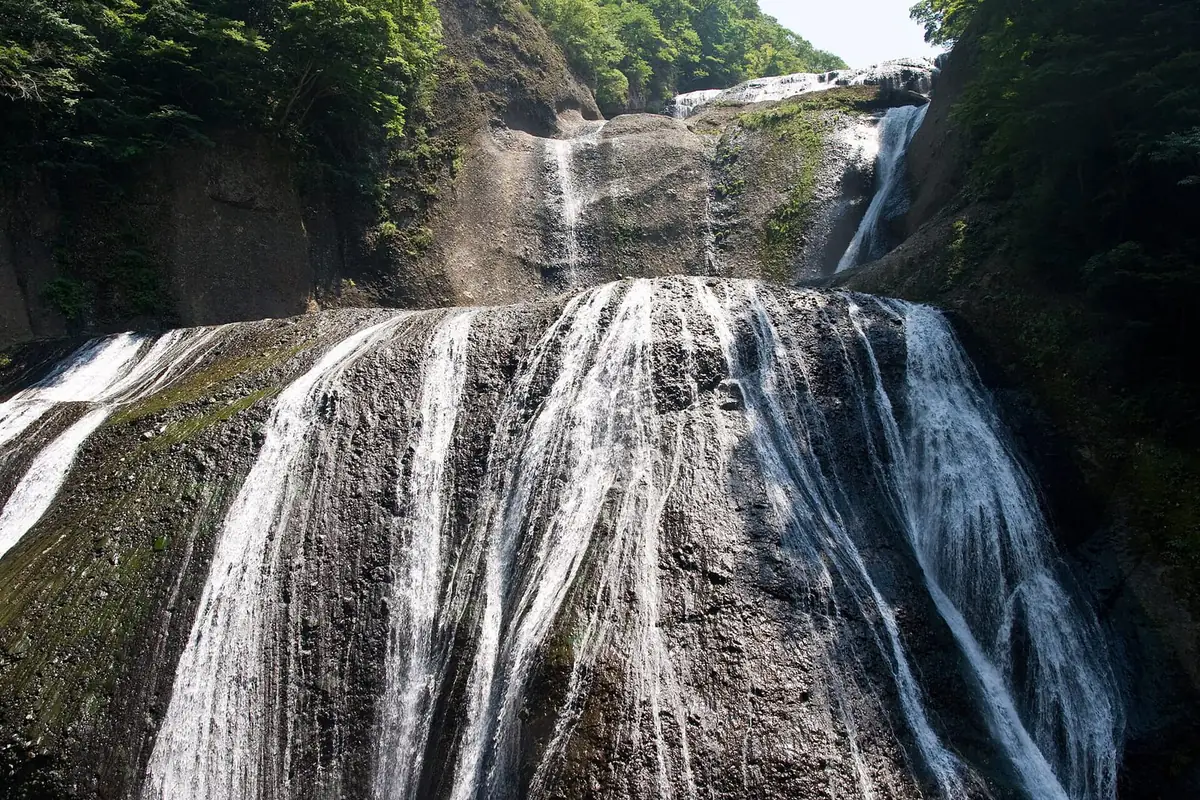 袋田の滝が増水で別物に 四段の岩肌が消えて一枚の白い壁になっていた | ざわっとニュース
